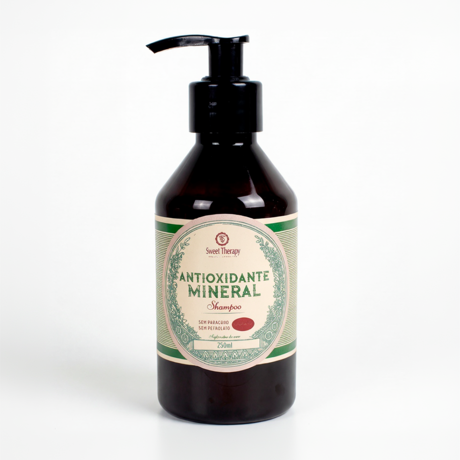 Shampoo Antioxidante Mineral 250ml – Shampoo Detox e Limpeza Profunda