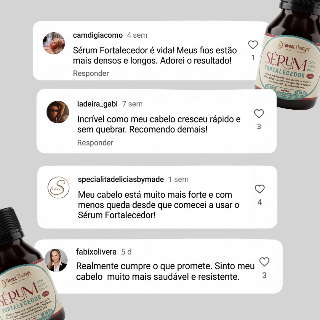 Sérum Fortalecedor Detox 60ml – Trate a causa da queda capilar
